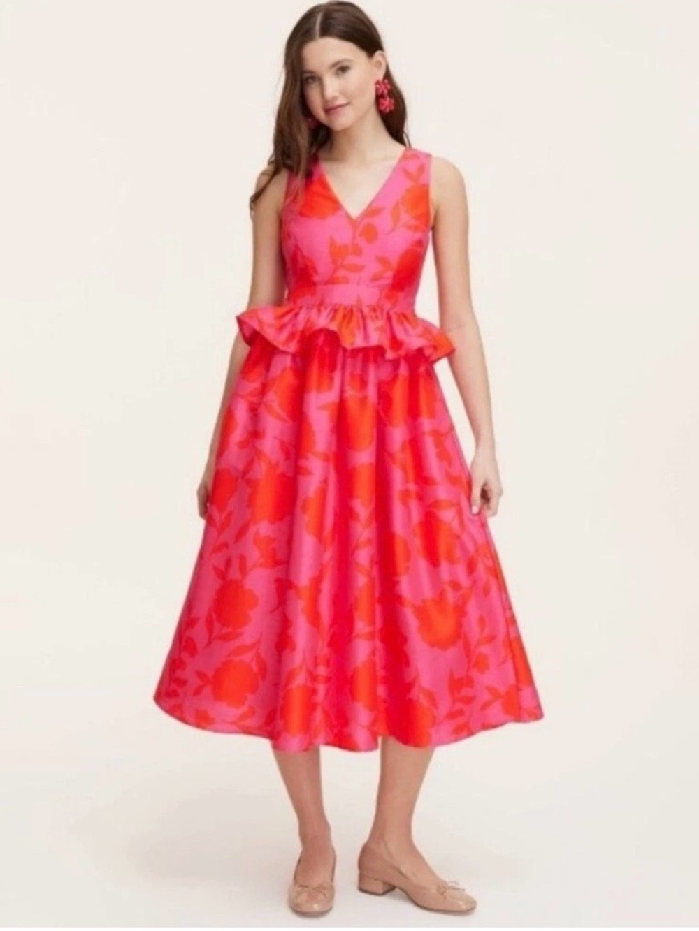 Kate Spade x Target Peplum Floral Dress. Size 10. NWT. Pink